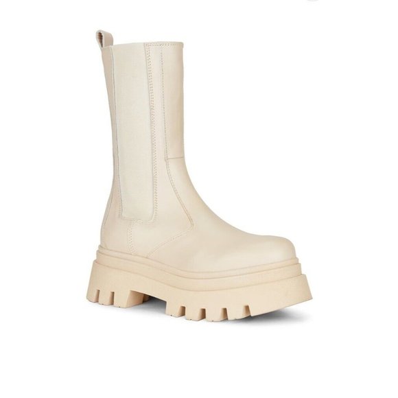 ALOHAS All Rounder Boots Cream Rubber Chunky - Picture 2 of 11